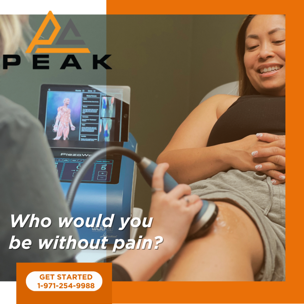 doctor attend to patient knee pain, Piezo Wave Therapy