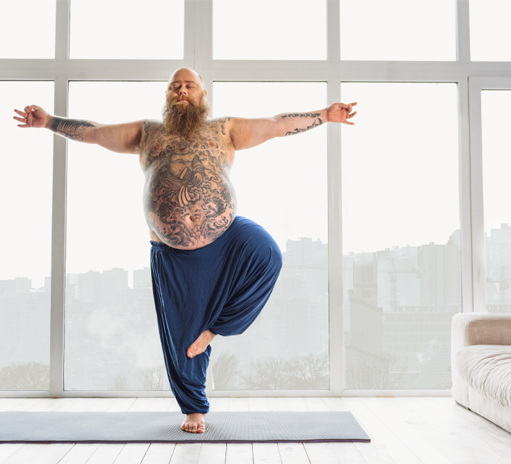 physical therapy large man balance